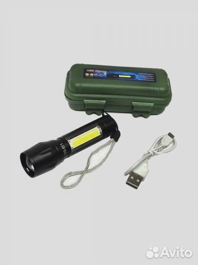 Фонарик 3 режима с usb