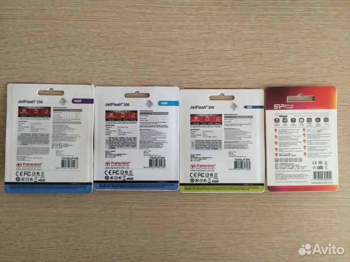 Флешки Transcend,SP (silicon power) - 4, 16 GB