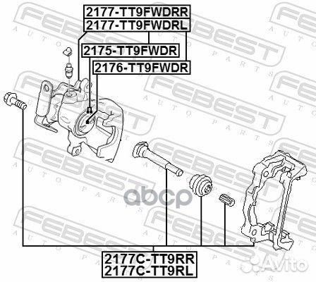 Поршень суппорта тормозного заднего ford transit