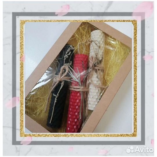 Свечи восковые цветные