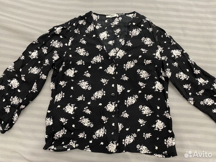 Черная блузка mango L