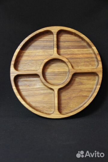 Менажница из дуба в подарочной коробке