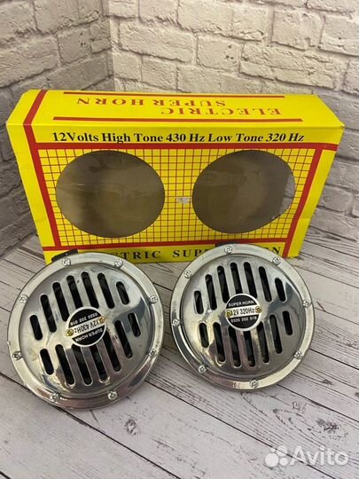 Сигнал звуковой дисковый 2 шт super horn 12V