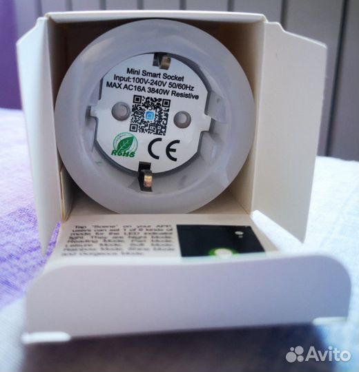 Умная wi-fi розетка 16А Lonsonho с ваттметром