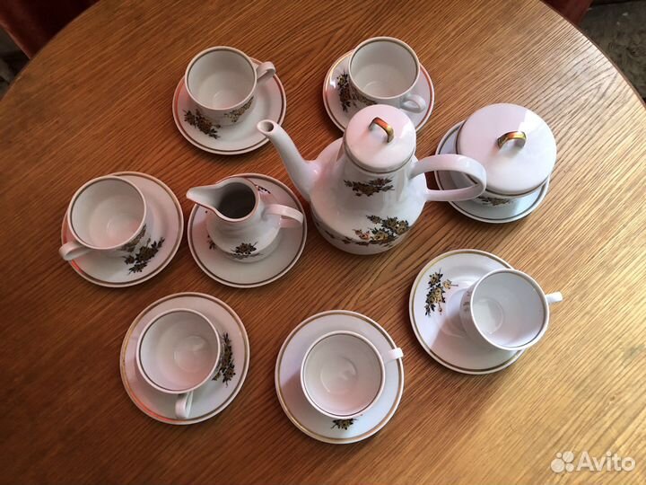 Сервиз кофейный и чайная пара. ГДР