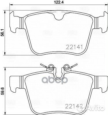 Колодки торм. для а/м Volvo XC60 (17) /XC90 (P