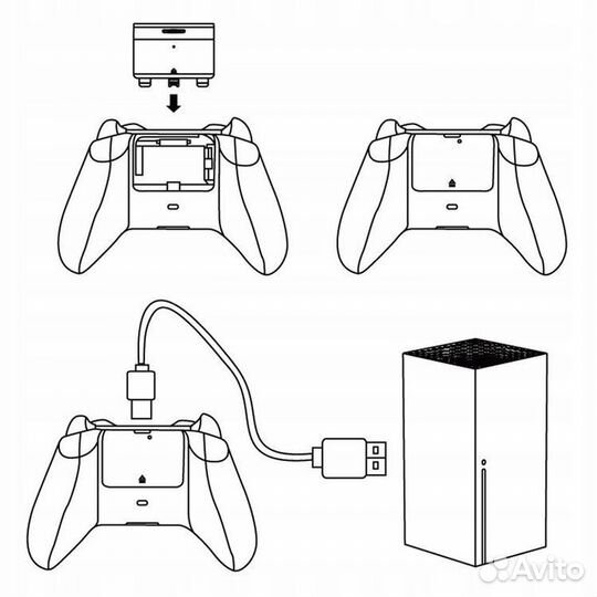 XBox Series аккум.+кабель зарядки контроллера,нов