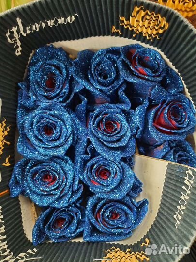 Розы синие букет доставка