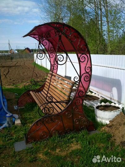 Садовые качели холодная ковка