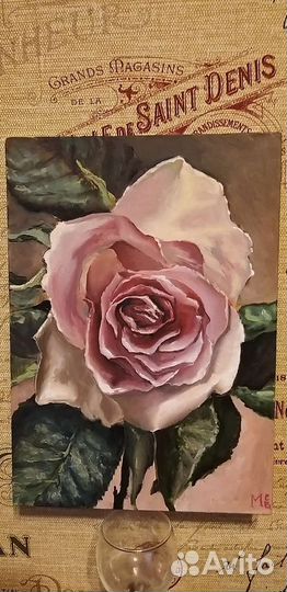 Роза.картина маслом