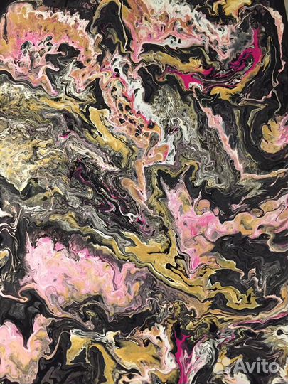 Интерьерная картина флюид арт