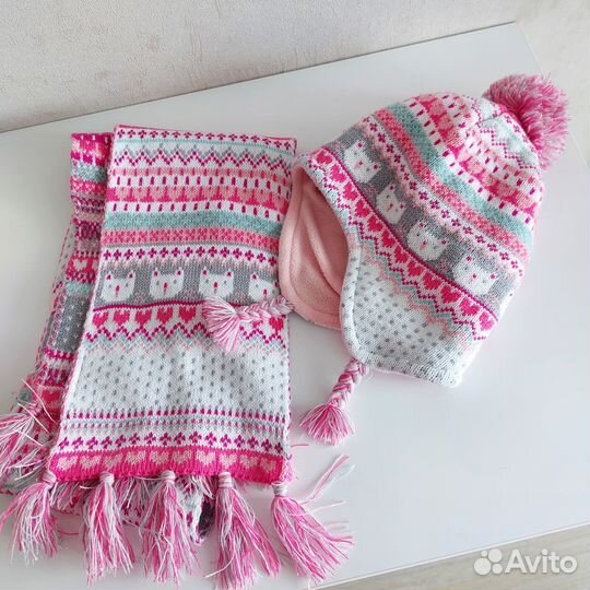 Шапка и шарф для девочки