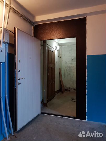 Двери стальные, перегор, цв терракот, фанера 8 мм