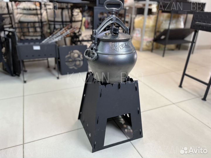 Печь походная с афганским казаном