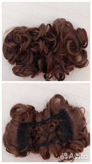 Шиньон, резинка, накладка на волосы, челка