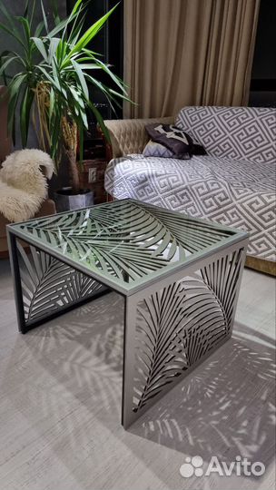 Журнальный столик лофт с подсветкой