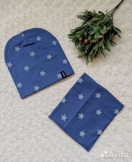 Снуд, шапка комплект весенний новый