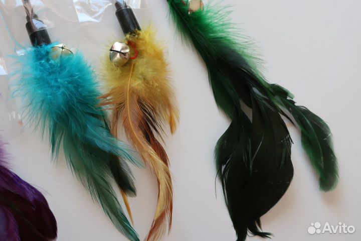 Игрушка удочка дразнилка для кошек котов 5 шт