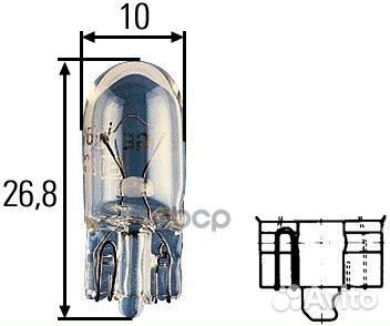 Лампа W3W W2,1x9,5d 8GP003594141 hella