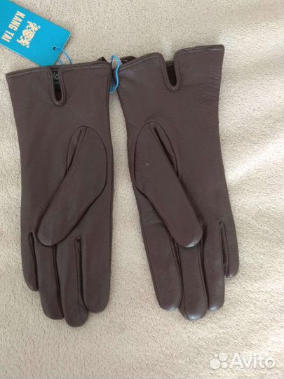 Перчатки женские кожаные
