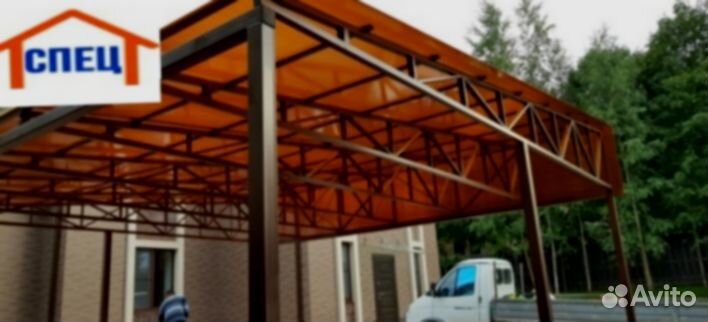 Навес для авто, 5 дней, 8х8 r-5705