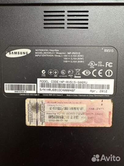 Ноутбук samsung