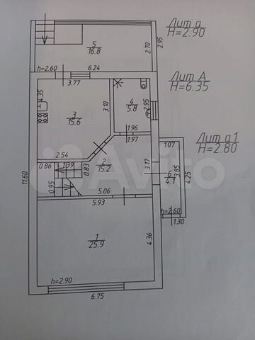 Дом 161 м² на участке 6 сот.