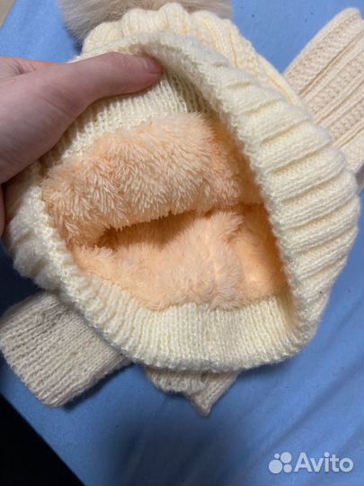 Детская шапка новая с шарфом