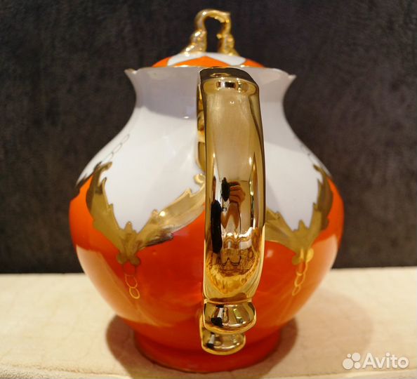 Чайник, с золочением, в коллекцию, новый, обмен