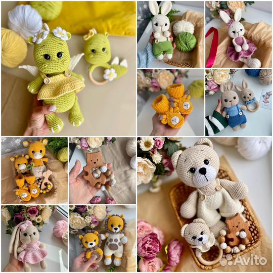 Вязанные игрушки ручной работы в наличии