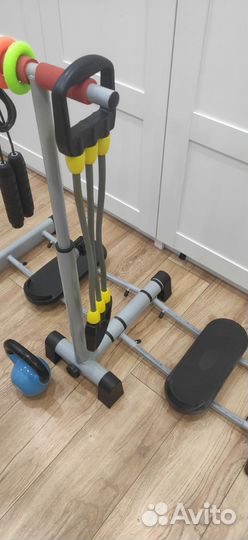 Комплект для фитнеса тренажер гиря эспандеры