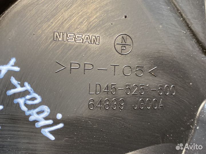 Nissan x-trail т31 пыльник двигателя левый
