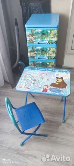 Детский стол и стул складной