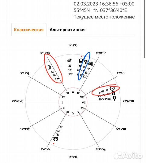 Хорарная карта