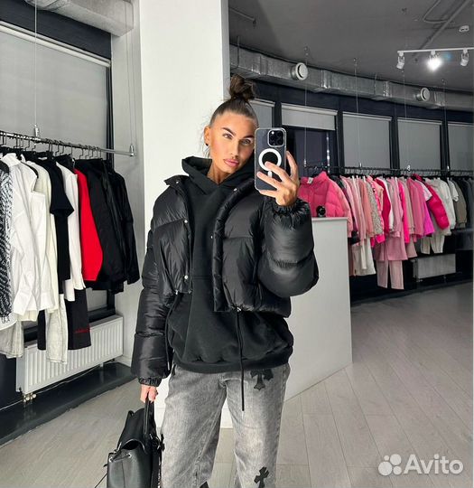 Пуховик трансформер укороченный