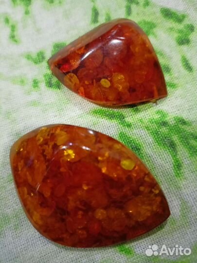 Брошь янтарь СССР