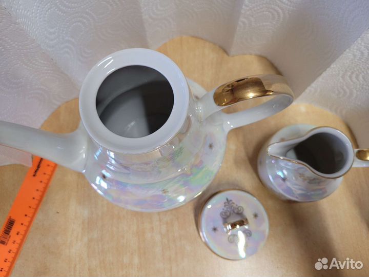 Кофейник + молочник Henneberg Porzellan ГДР