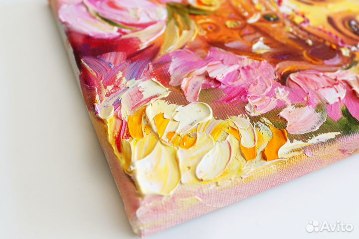 Картина маслом на холсте слон Ганеша