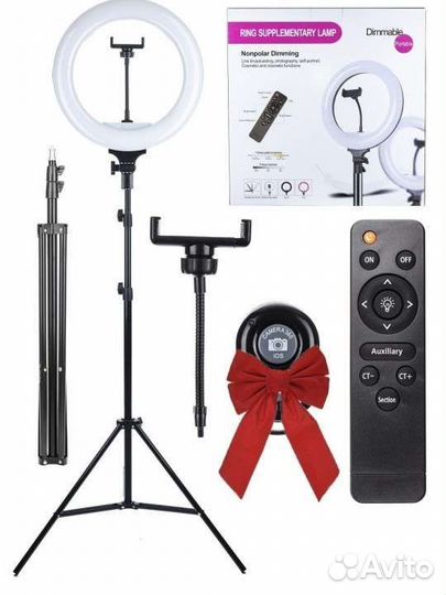 Проф. Кольцевая лампа 32 см со штативом