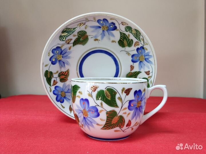 Чашка с блюдцем старинная