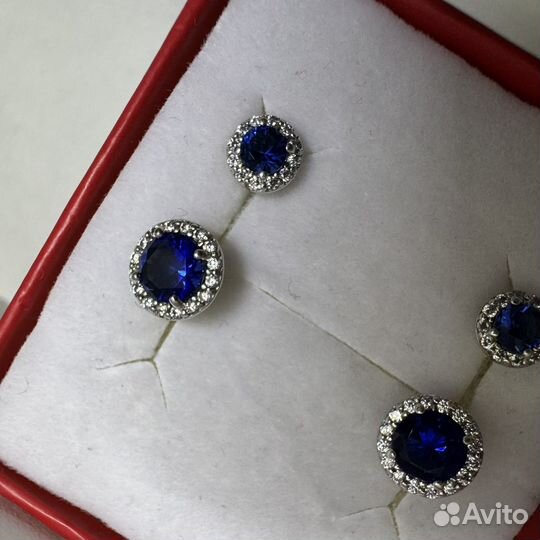 Серебряные серьги с топазом