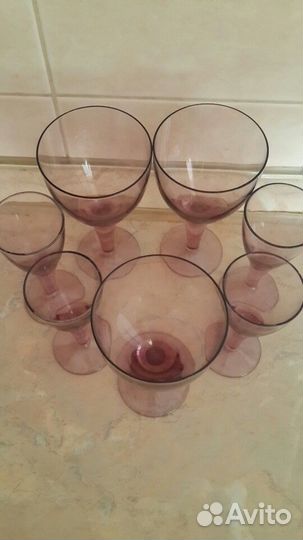 Посуда Розовое стекло СССР
