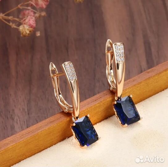 Золотые серьги 585 rg