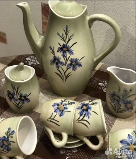 Сервиз чайный васильки времён СССР