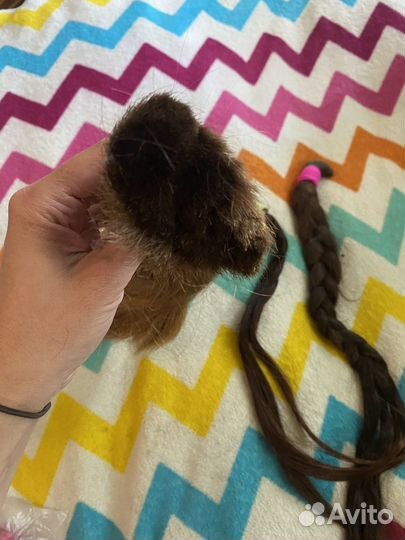 Волосы натуральные срез