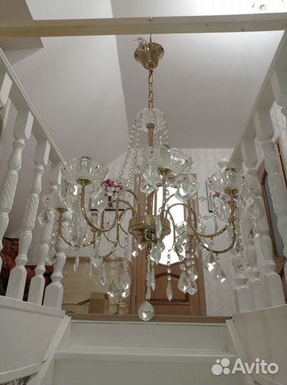 Люстры потолочные бу хрустальные