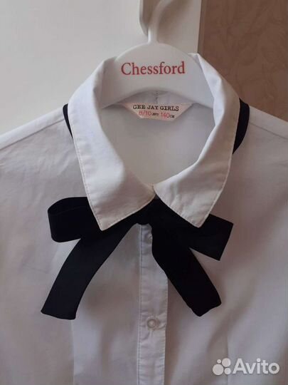 Рубашка блузка школьная GJ р140 топ в подарок