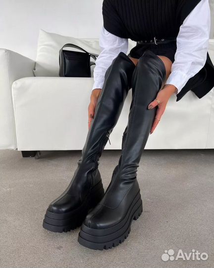 Чулки ботфорты зимние женские