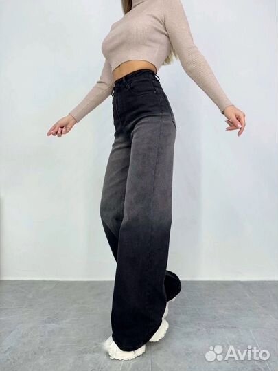 Джинсы zara широкие
