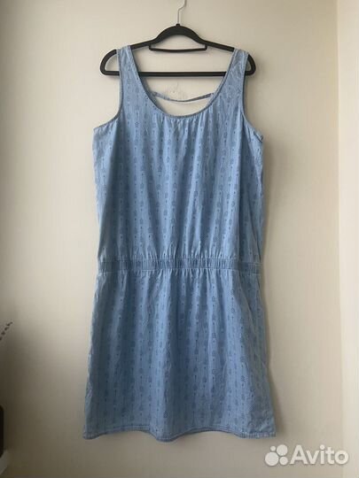 Летний сарафан голубой XL